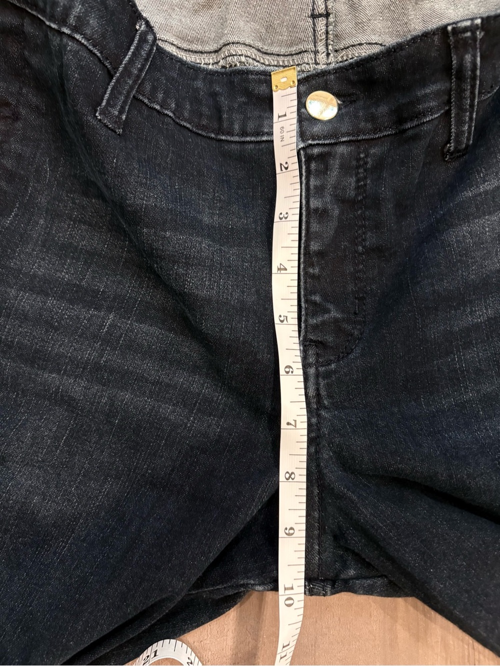 Crown & Ivy Dark Wash Embellished Metallic Button Skinny Jeans Size Petite 14 - Picture 10 of 14